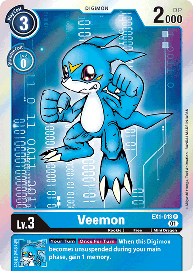 Veemon - EX1-013 - Rare available at 401 Games Canada