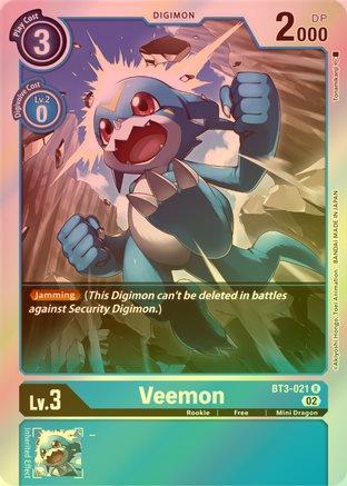 Veemon (Resurgence Booster Reprint) - BT3-021 - Rare (Foil) available at 401 Games Canada
