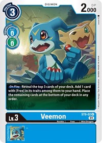 Veemon - ST9-02 - Uncommon available at 401 Games Canada