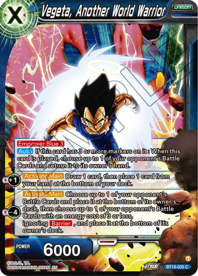 Vegeta, Another World Warrior - BT18-035 - Common available at 401 Games Canada