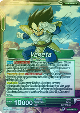 Vegeta - BT15-062 - Uncommon (FOIL) available at 401 Games Canada