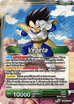 Vegeta - BT15-062 - Uncommon available at 401 Games Canada