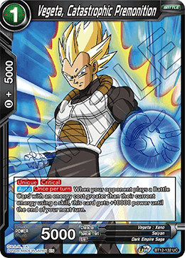 Vegeta, Catastrophic Premonition - BT12-132 - Uncommon available at 401 Games Canada