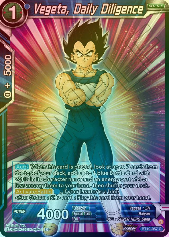 Vegeta, Daily Diligence - BT19-057 - Common (Foil) available at 401 Games Canada