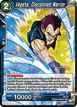 Vegeta, Disciplined Warrior - BT11-054 - Rare available at 401 Games Canada