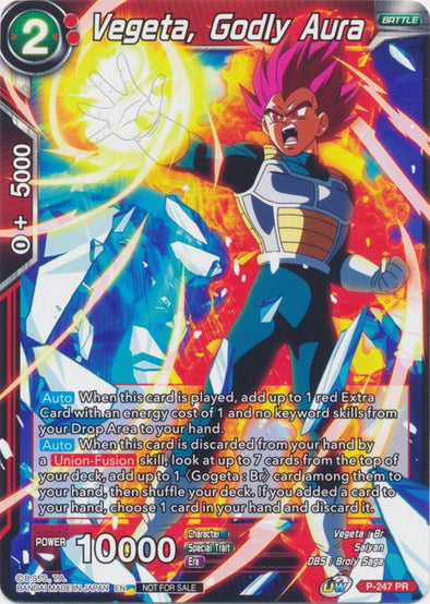 Vegeta, Godly Aura - P-247 - Promo available at 401 Games Canada