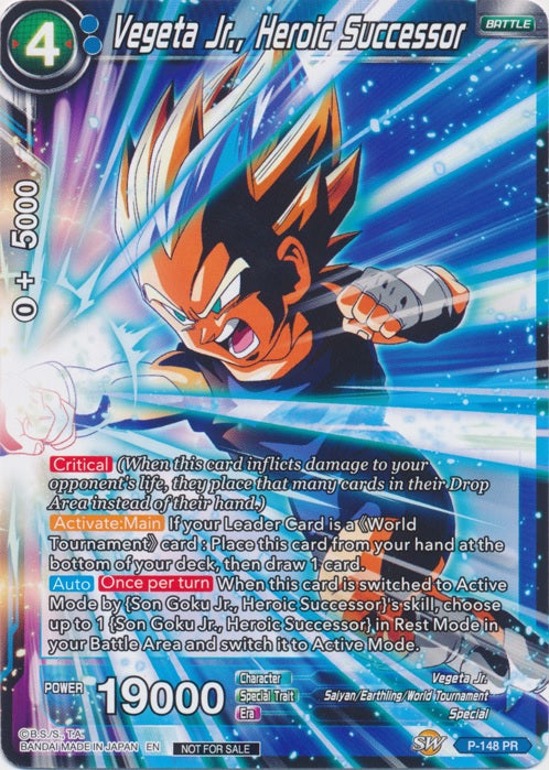 Vegeta Jr., Heroic Successor - P-148 - Promo available at 401 Games Canada