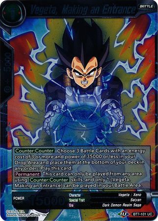 Vegeta, Making an Entrance - BT7-101 - Uncommon (FOIL) available at 401 Games Canada