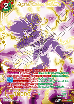 Vegeta, Omnipotent Elite - BT15-143 - Special Rare (SPR) available at 401 Games Canada