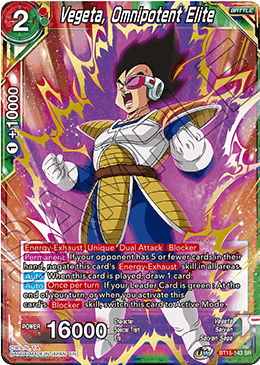 Vegeta, Omnipotent Elite - BT15-143 - Super Rare available at 401 Games Canada