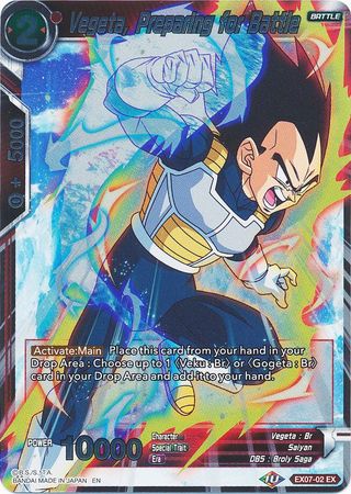 Vegeta, Preparing for Battle - EX07-02 - Expansion Rare (Foil) available at 401 Games Canada