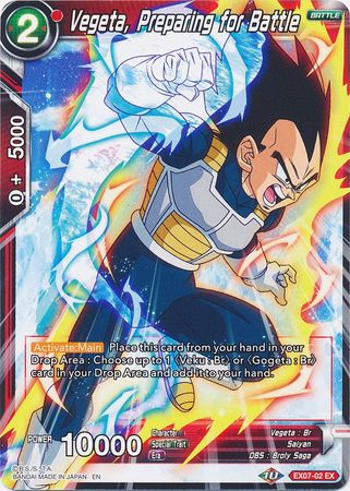 Vegeta, Preparing for Battle - EX07-02 - Expansion Rare available at 401 Games Canada