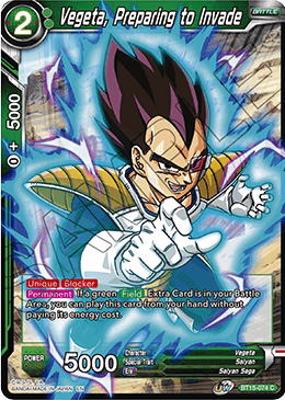 Vegeta, Preparing to Invade - BT15-074 - Common available at 401 Games Canada