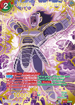 Vegeta, Proud Warrior - BT17-132 - Special Rare (SPR) available at 401 Games Canada