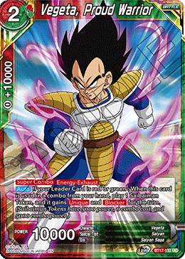 Vegeta, Proud Warrior - BT17-132 - Uncommon (Foil) available at 401 Games Canada