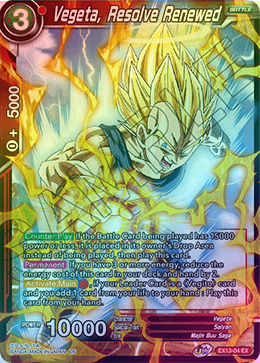 Vegeta, Resolve Renewed - EX13-04 - Expansion Rare (Foil) available at 401 Games Canada