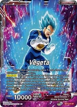 Vegeta // SSB Vegeta, Spirit Boost Elite - SD15-01 - Starter Rare available at 401 Games Canada