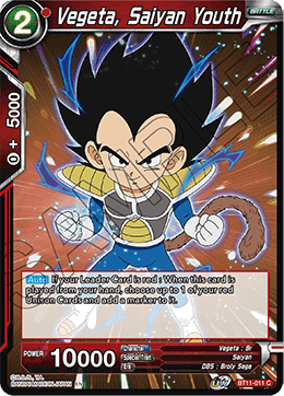 Vegeta, Saiyan Youth - BT11-011 - Common (Reprint) available at 401 Games Canada