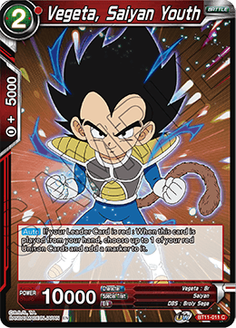 Vegeta, Saiyan Youth - BT11-011 - Common available at 401 Games Canada