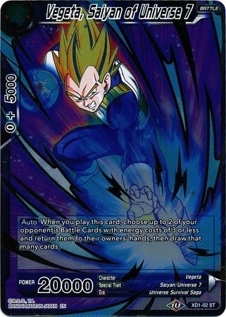 Vegeta, Saiyan of Universe 7 - XD1-02 - Starter Rare (Foil) available at 401 Games Canada