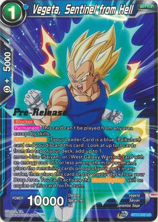 Vegeta, Sentinel from Hell - BT12-035 - Promo (Series 12 Pre-Release) (Foil) available at 401 Games Canada