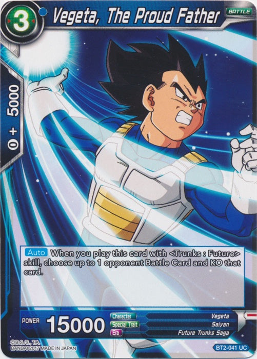 Vegeta, The Proud Father - BT2-041 - Uncommon available at 401 Games Canada