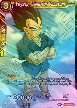 Vegeta, Time for Vacation - EX09-02 - Expansion Rare (Foil) available at 401 Games Canada