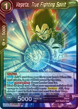 Vegeta, True Fighting Spirit - BT12-133 - Common (FOIL) available at 401 Games Canada