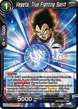 Vegeta, True Fighting Spirit - BT12-133 - Common available at 401 Games Canada