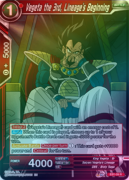 Vegeta the 3rd, Lineage's Beginning - EB1-09 - Rare (FOIL) available at 401 Games Canada