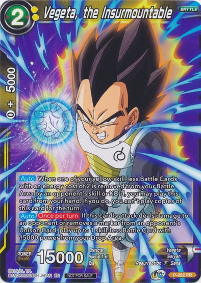 Vegeta, the Insurmountable - P-282 - Tournament Promo available at 401 Games Canada