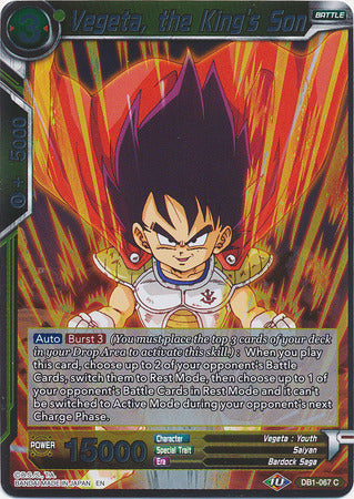 Vegeta, the King's Son - DB1-067 - Common (FOIL) available at 401 Games Canada