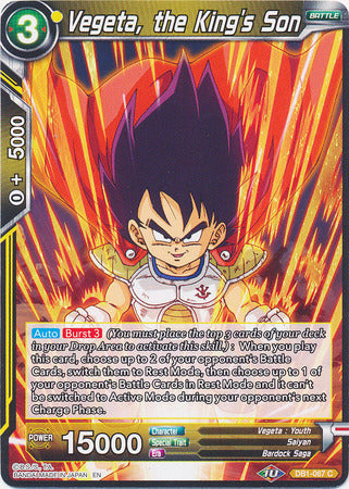 Vegeta, the King's Son - DB1-067 - Common available at 401 Games Canada