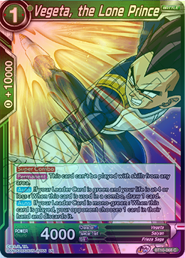 Vegeta, the Lone Prince - BT10-068 - Common (FOIL) available at 401 Games Canada