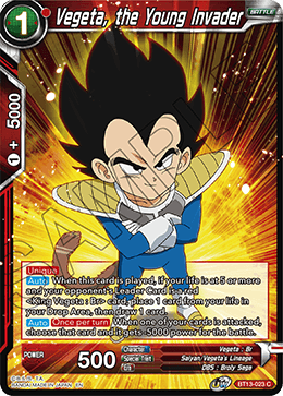 Vegeta, the Young Invader - BT13-023 - Common (FOIL) available at 401 Games Canada