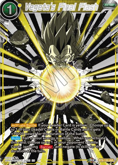 Vegeta's Final Flash - BT9-133 - Iconic Attack Rare available at 401 Games Canada