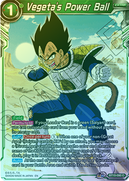 Vegeta's Power Ball - BT15-090 - Common (FOIL) available at 401 Games Canada