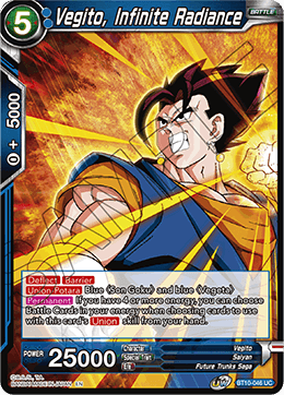 Vegito, Infinite Radiance - BT10-046 - Uncommon (FOIL) (Reprint) available at 401 Games Canada