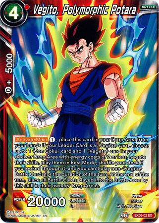 Vegito, Polymorphic Potara - EX06-02 - Expansion Rare available at 401 Games Canada