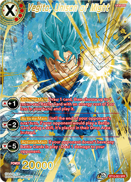 Vegito, Unison of Might - BT10-003 - Special Rare (SPR) available at 401 Games Canada