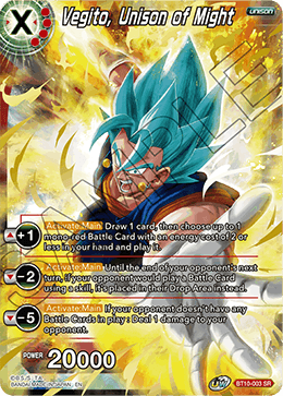 Vegito, Unison of Might - BT10-003 - Super Rare (Reprint) available at 401 Games Canada