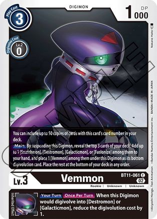 Vemmon - BT11-061 - Common available at 401 Games Canada