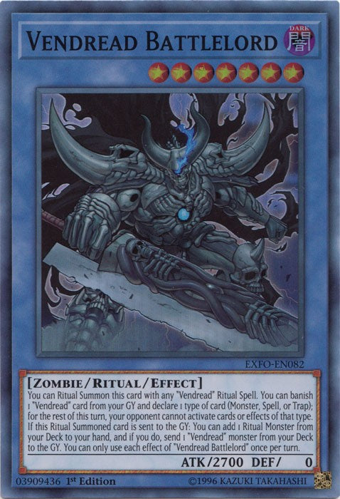 Vendread Battlelord - EXFO-EN082 - Super Rare - 1st Edition available at 401 Games Canada