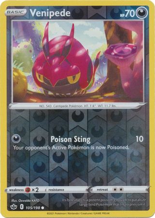 Venipede - 105/198 - Common - Reverse Holo available at 401 Games Canada