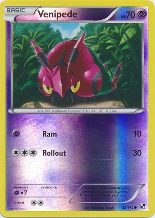 Venipede - 52/114 - Common - Reverse Holo available at 401 Games Canada