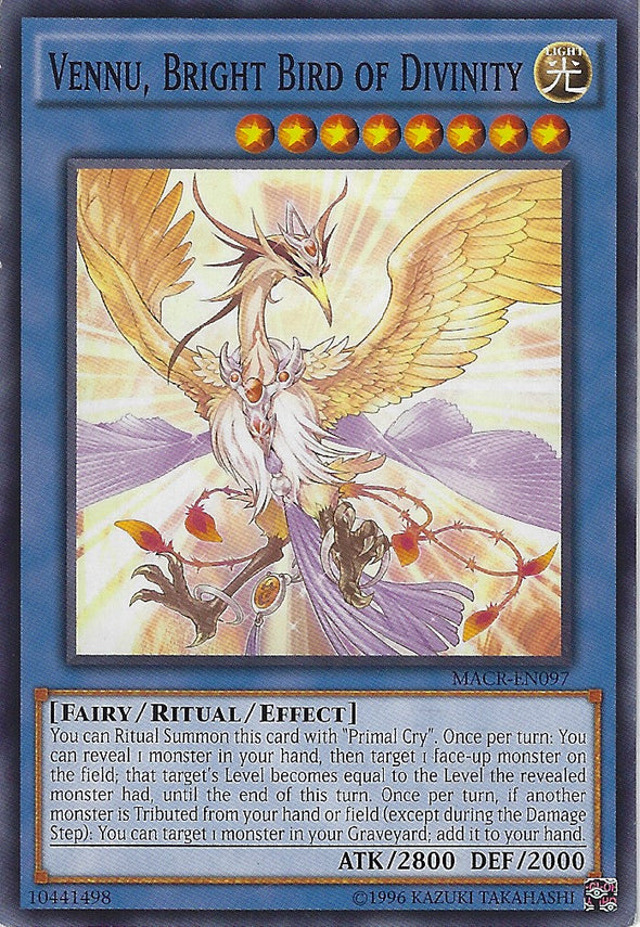 Vennu, Bright Bird of Divinity - MACR-EN097 - Common - Unlimited available at 401 Games Canada