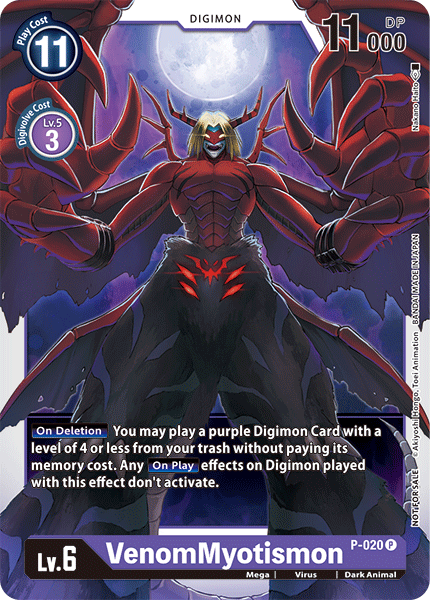 VenomMyotismon - P-020 - Promo available at 401 Games Canada