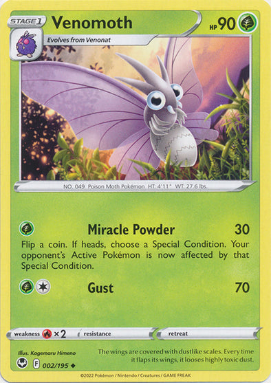 Venomoth - 002/195 - Uncommon available at 401 Games Canada