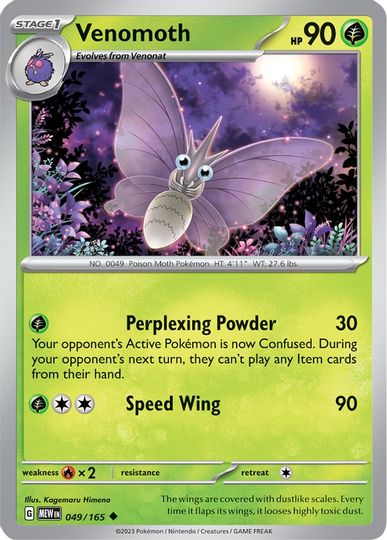 Venomoth - 049/165 - Uncommon available at 401 Games Canada