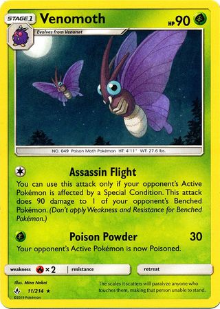 Venomoth - 11/214 - Rare available at 401 Games Canada